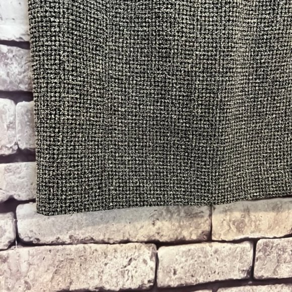 Outfit Petite Black & Ivory Fully Lined Skirt Size 8P - Picture 7 of 8